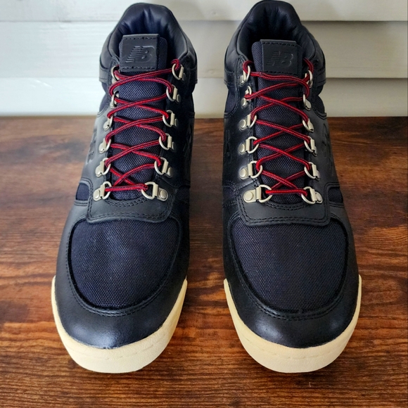 New Balance Rainier Hiking Boots Size 10 Black Leather - Picture 3 of 6